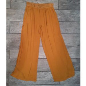 Mustard yellow/orange colored boho palazzo pants L